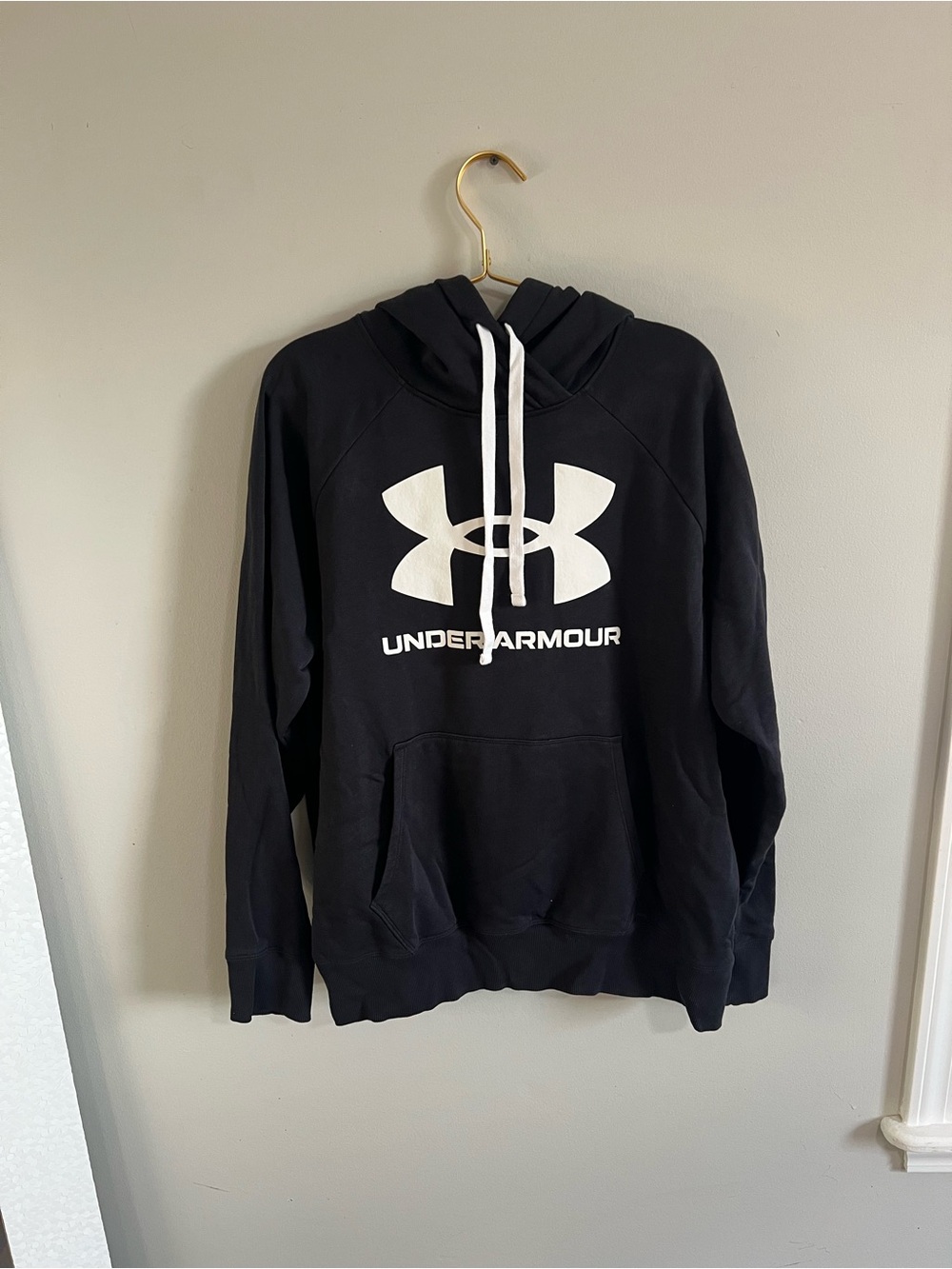 Under Armour Black Hoodie with White Logo